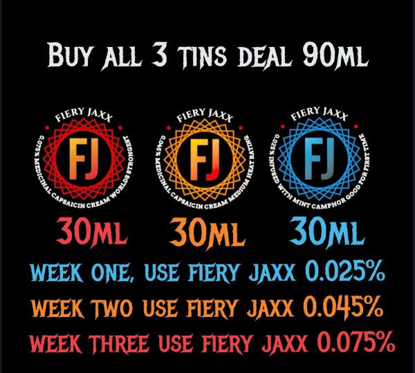 Buy 3 deal 30ml each mild medium & hot